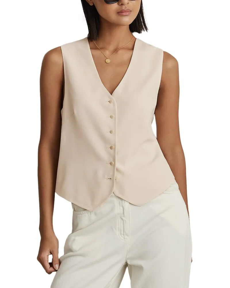 Reiss Petra Waistcoat White