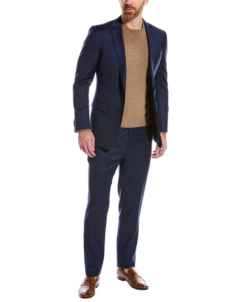 Roberto Cavalli 2pc Slim Fit Wool Suit Nocolor