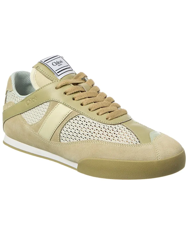 Chloé Kick Leather Sneaker Green