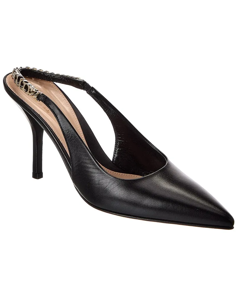 Gucci Signoria Leather Slingback Pump Black