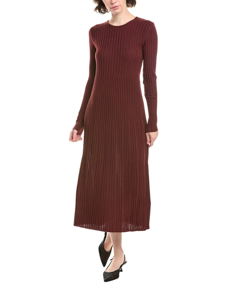 Max Mara Eletta Knitted Wool-Blend Dress Red