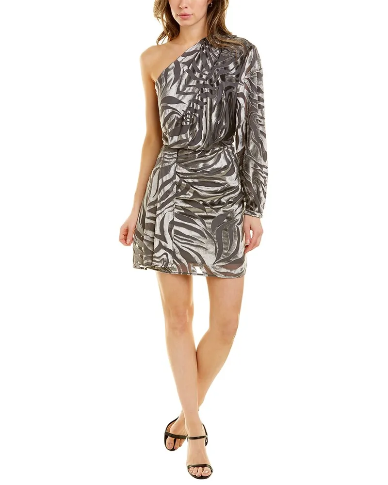 IRO Nimas Silk-Blend Cocktail Dress Grey