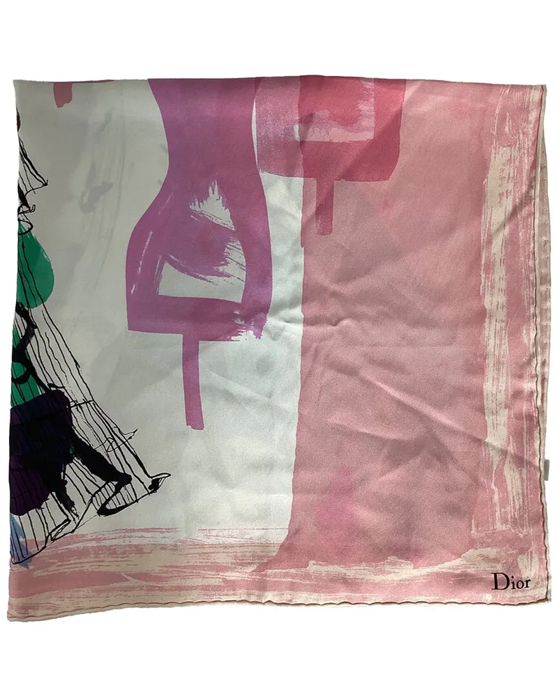 Dior Dress Form Printed Silk Scarf (Authentic Pre-Loved Nocolor