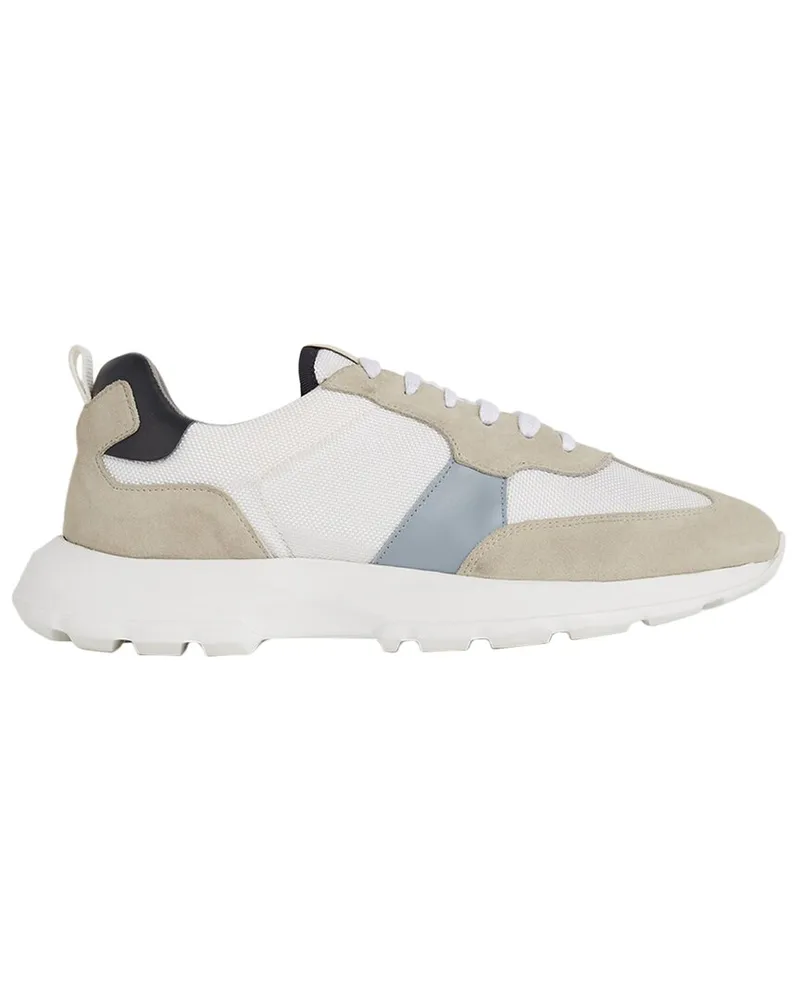Reiss Evo Leather Trainer White