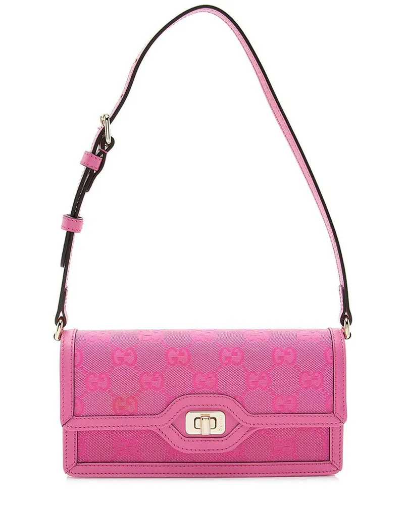 Gucci Pink GG Canvas Luce Mini Shoulder Bag (Authentic Pre-Loved Nocolor