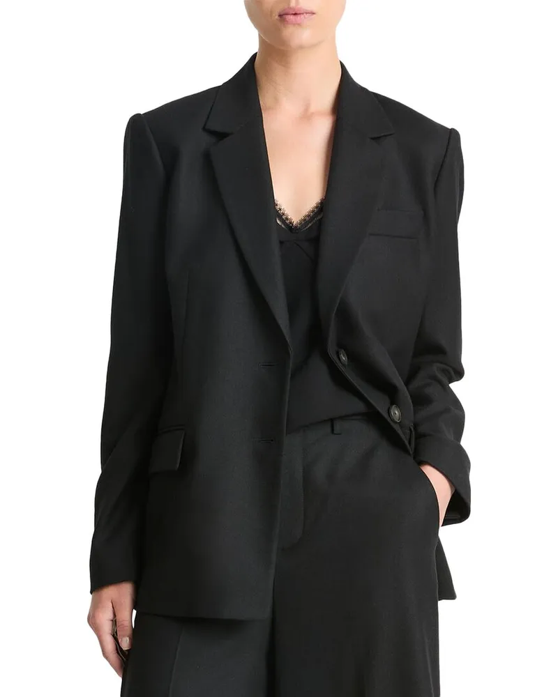 Vince Brushed Flannel Wool-Blend Blazer Nocolor