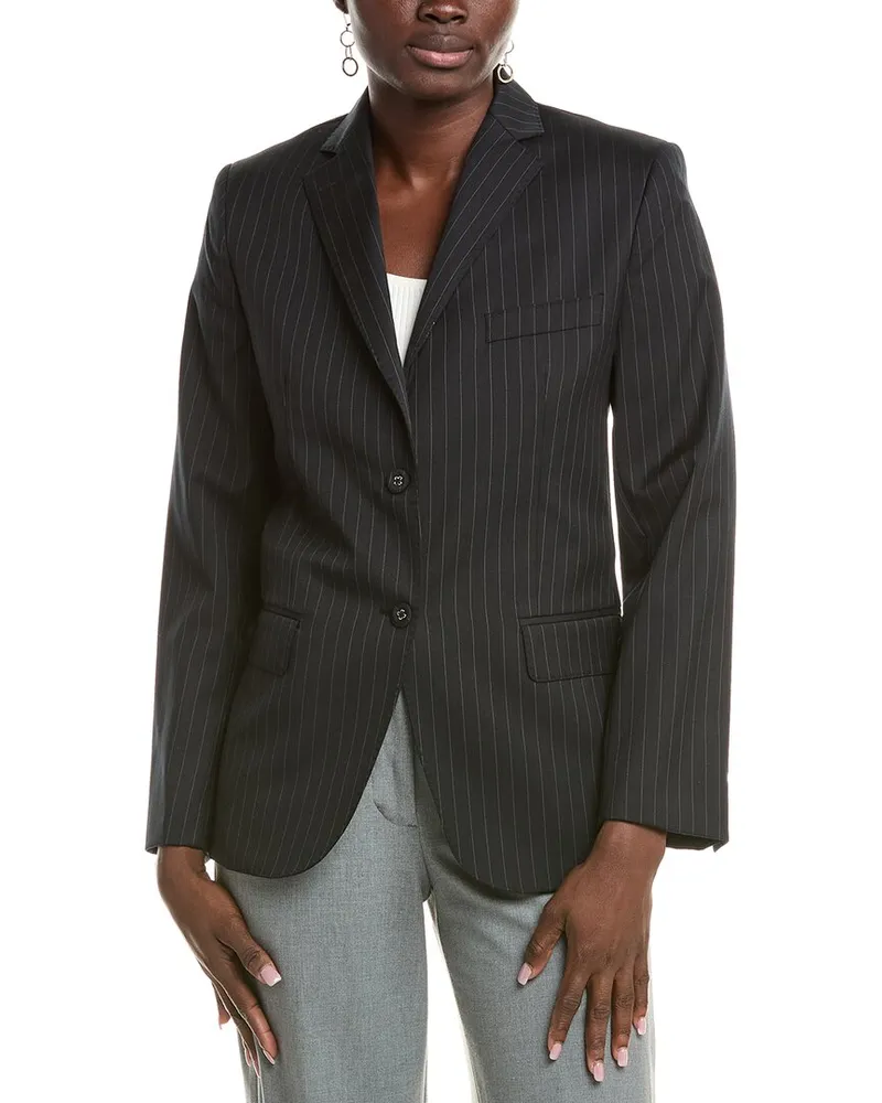 Officine Generale Officine Generale Charlene Pinstripe Wool Blazer Black