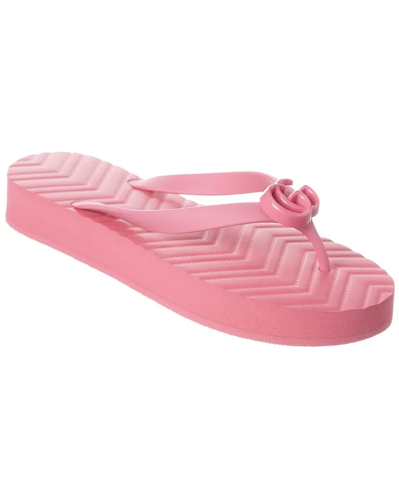 Gucci Chevron Platform Sandal Pink