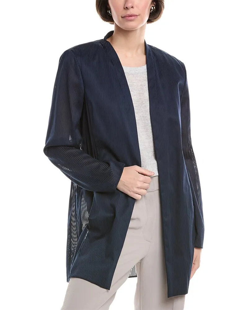 Akris Gionata Silk-Blend Jacket Blue