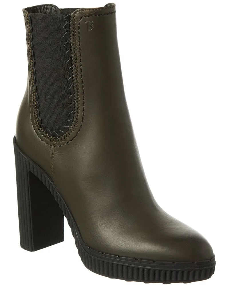 TOD'S TOD’s Leather Platform Bootie Black