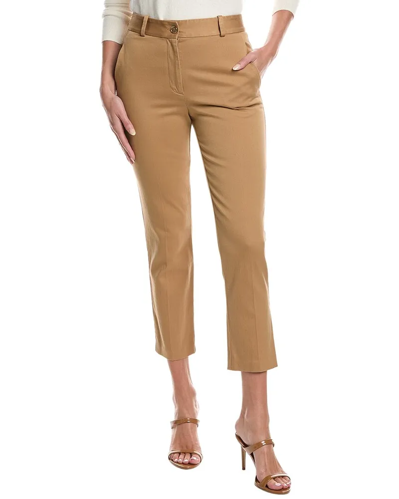 ST. JOHN Stretch Gabardine Pant Brown