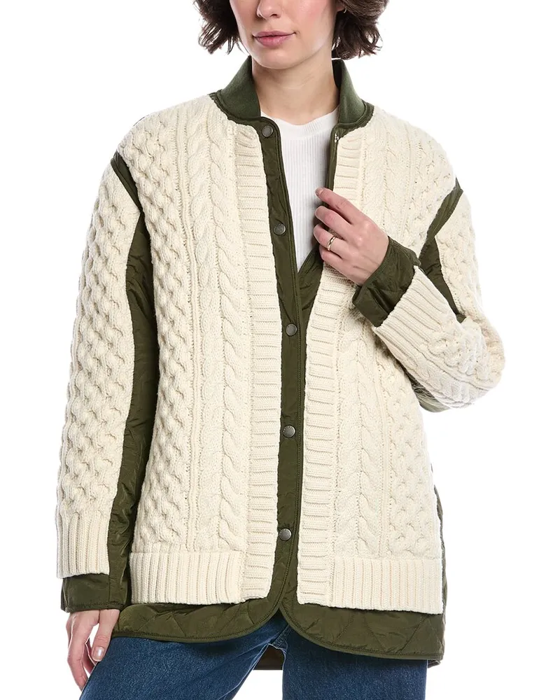 Rag & Bone Winnie Mixed Media Wool-Blend Jacket Brown