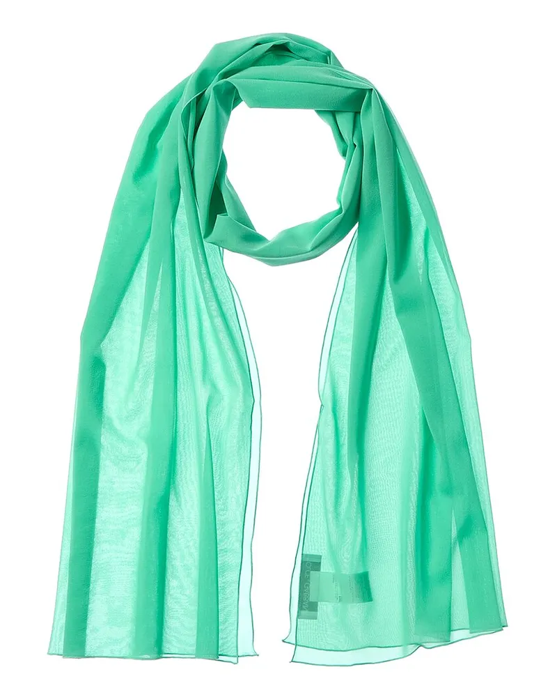 Dolce & Gabbana Chiffon Silk-Blend Scarf Green