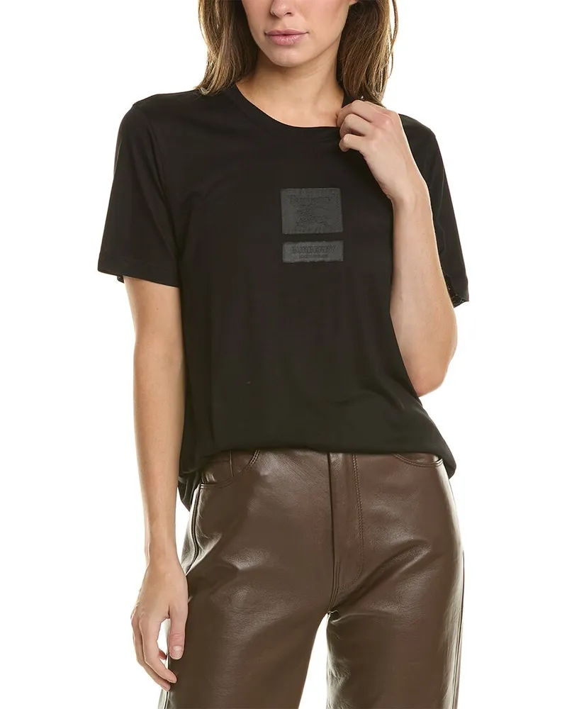 Burberry EKD Silk-Blend T-Shirt Black