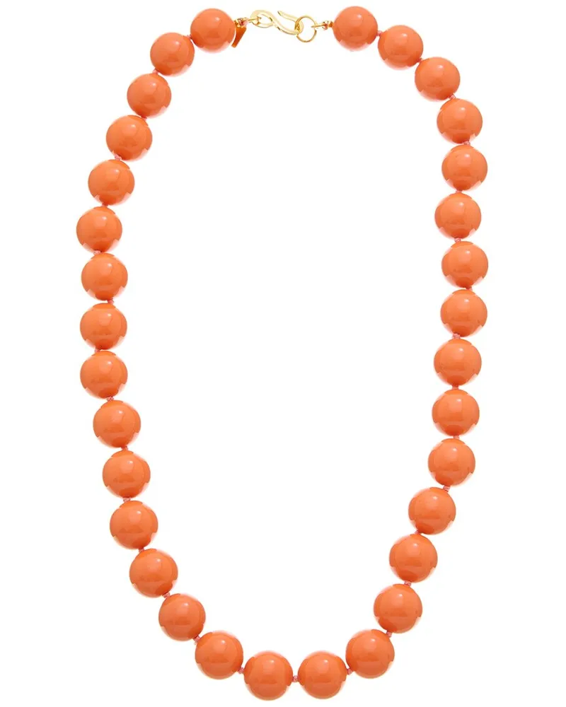 Kenneth Jay Lane Plated Beaded Necklace Nocolor
