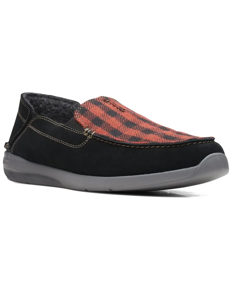 Clarks Gorwin Step Suede Loafers Black