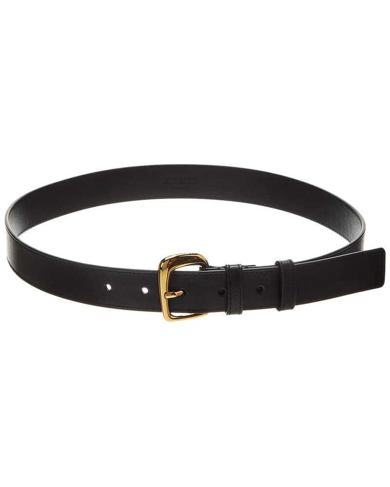 Jacquemus La Ceinture Ovalo Leather Belt Black