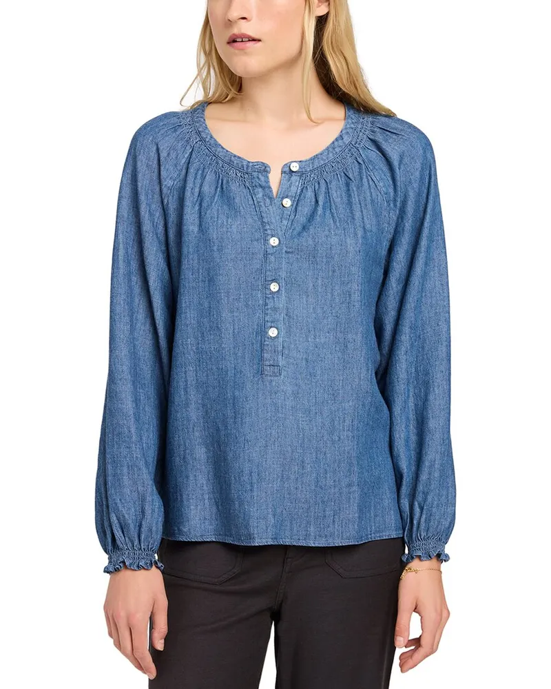 Faherty The Tried And True Linen-Blend Odette Top Nocolor