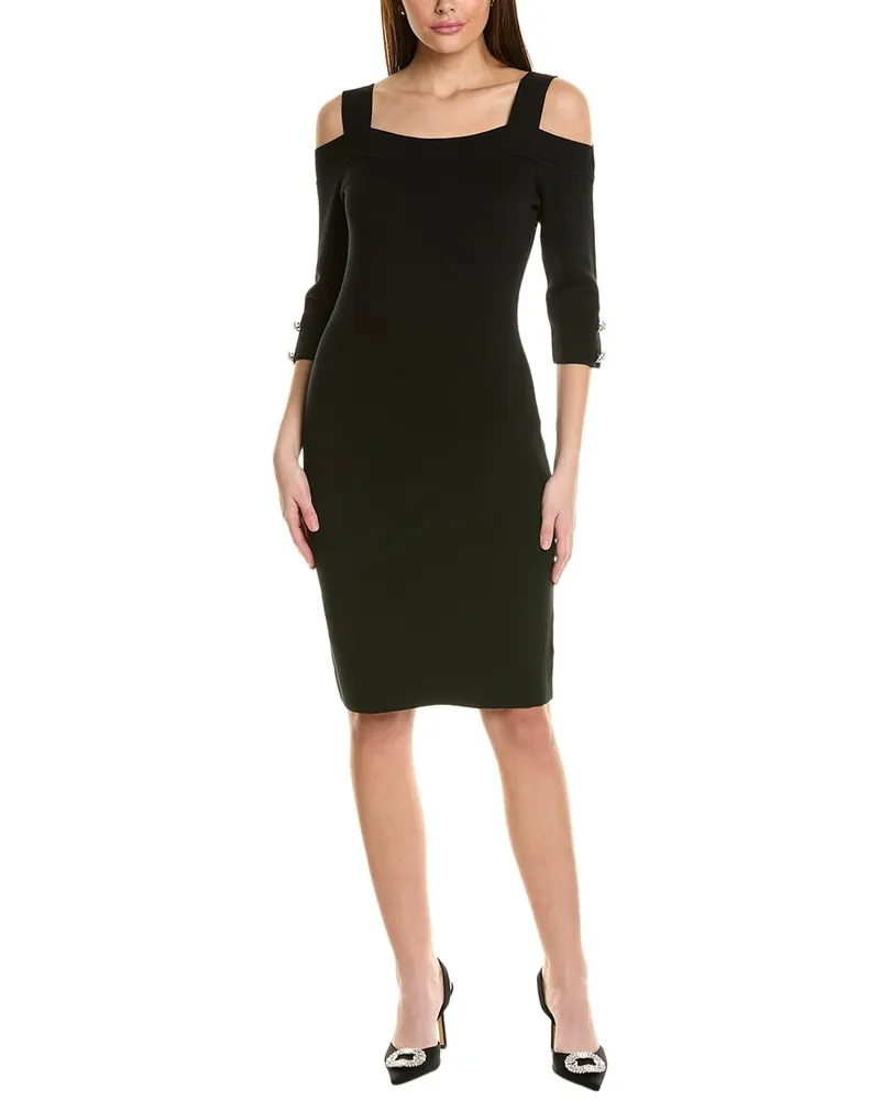 ST. JOHN Stretch Sheath Dress Black
