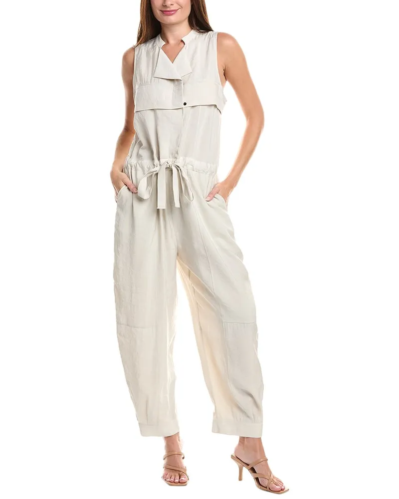 Reiss Skylar Utility Jumpsuit Grey