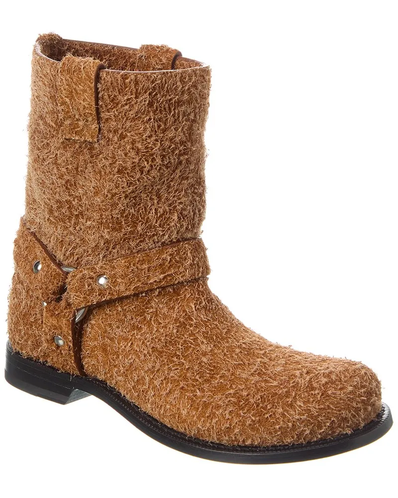 Loewe Campo Suede Biker Boot Brown