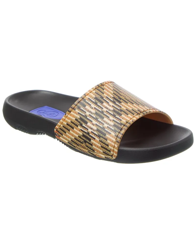 Burberry Check Dive Slide Beige