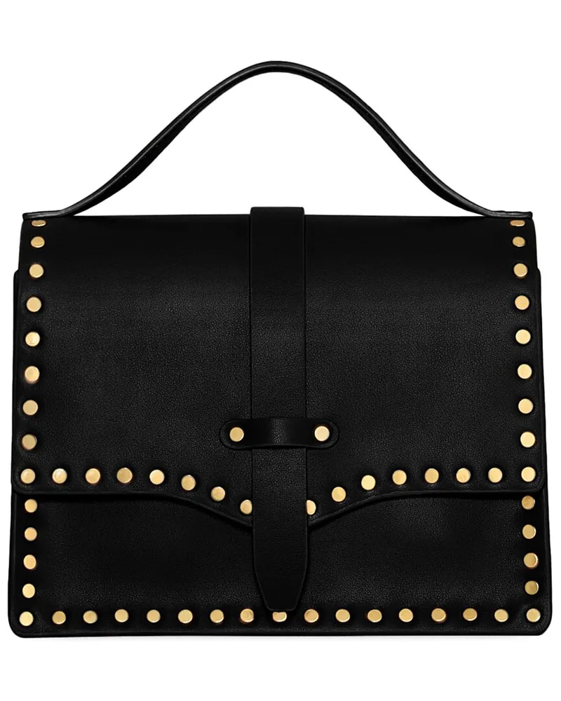 Rebecca Minkoff Nanine Small Leather Messenger Bag Black