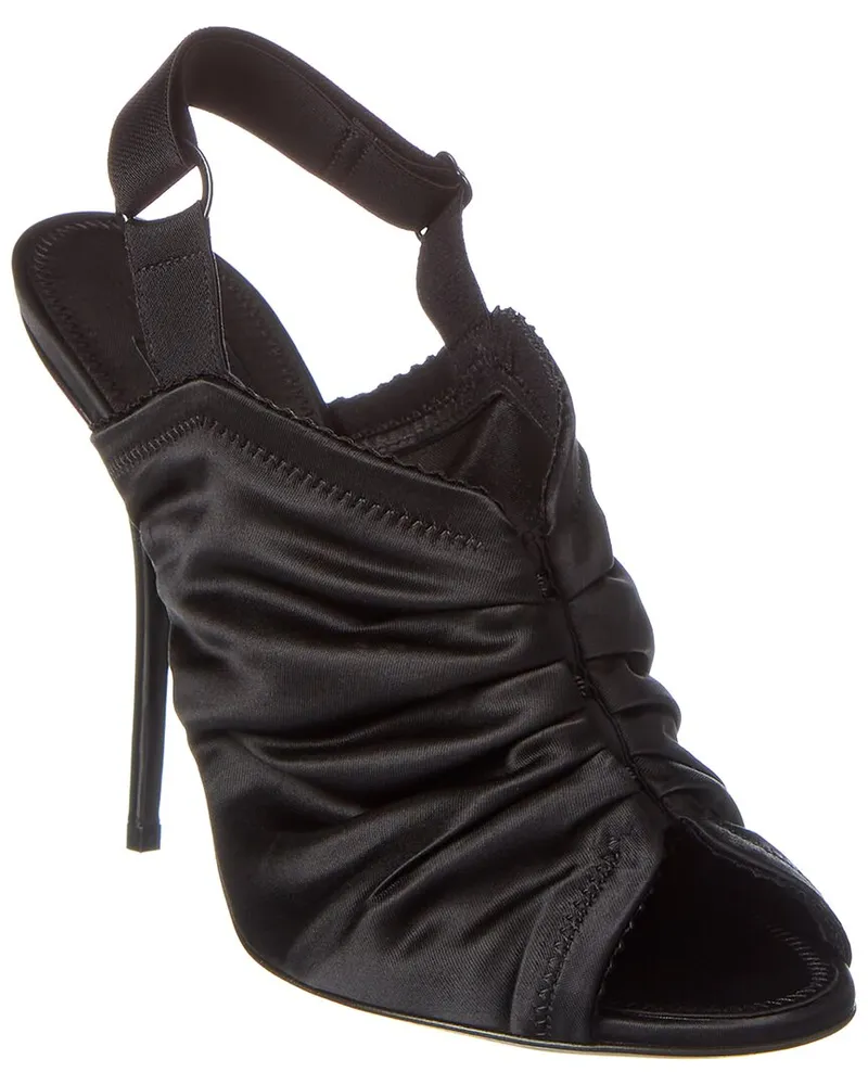 Dolce & Gabbana Satin Slingback Sandal Black