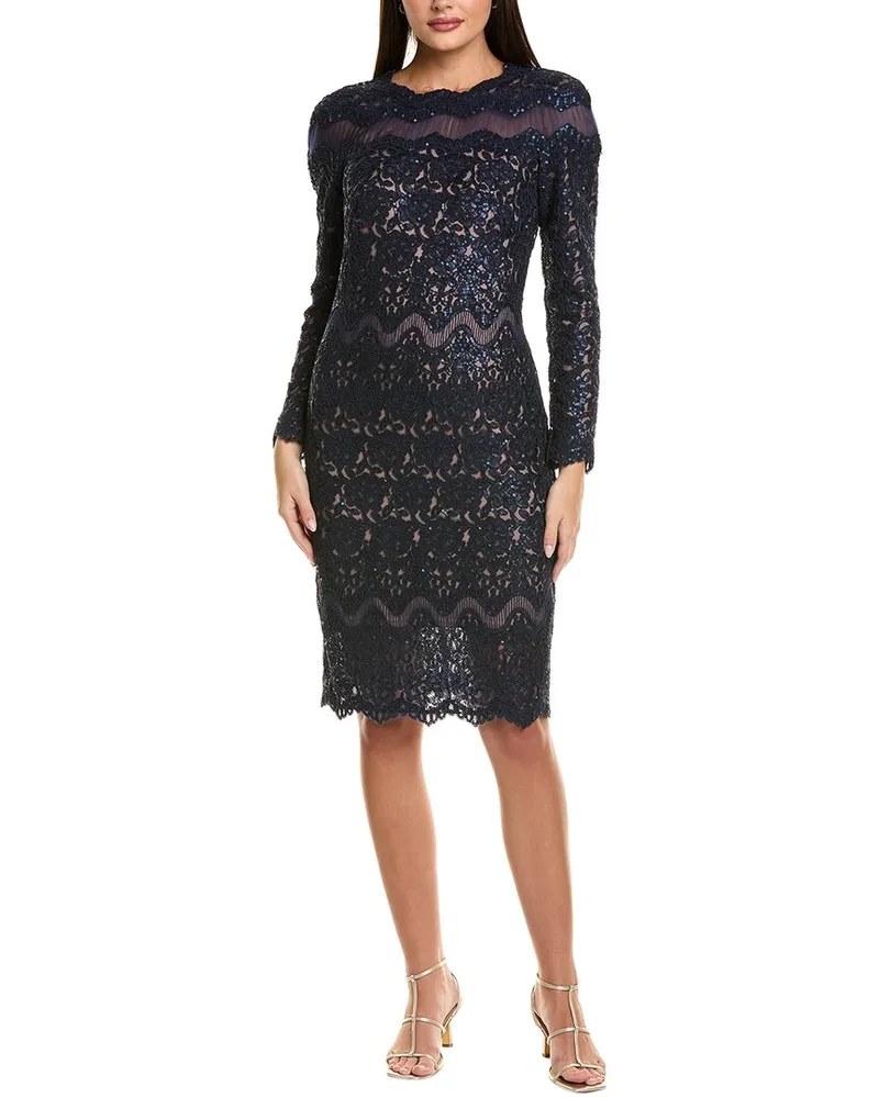Tadashi Shoji Embellished Midi Dress Blue