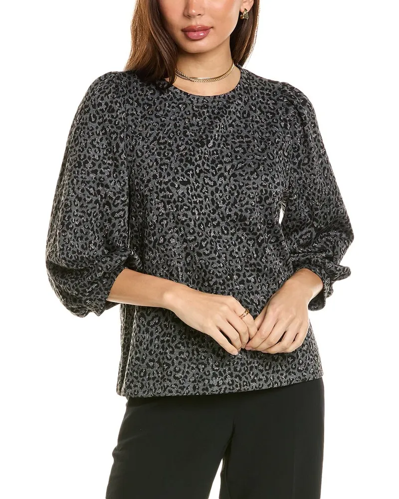 Anne Klein Balloon Pullover Grey
