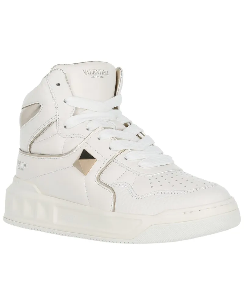 Valentino Garavani One Stud Leather Sneaker White