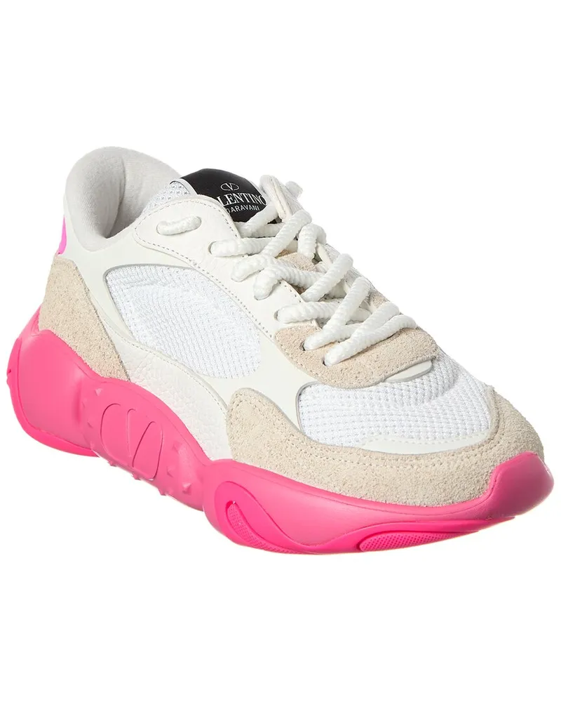 Valentino Garavani VLogo Mesh & Leather Sneaker White