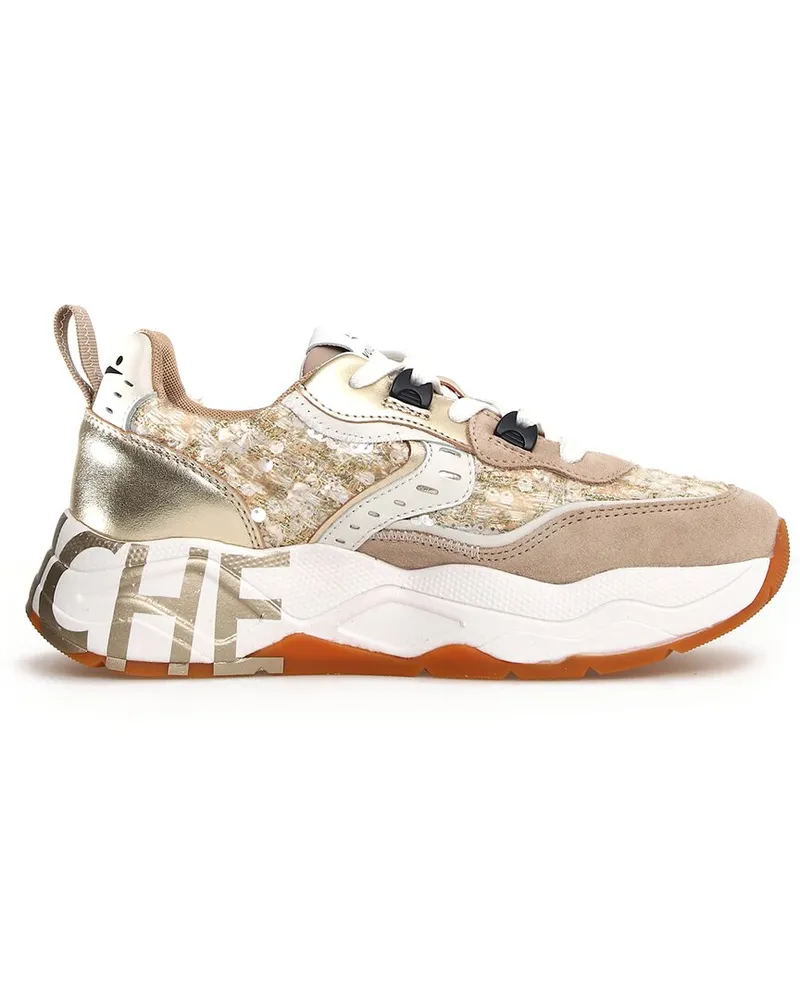 Voile Blanche Club 105 Leather Sneaker Beige