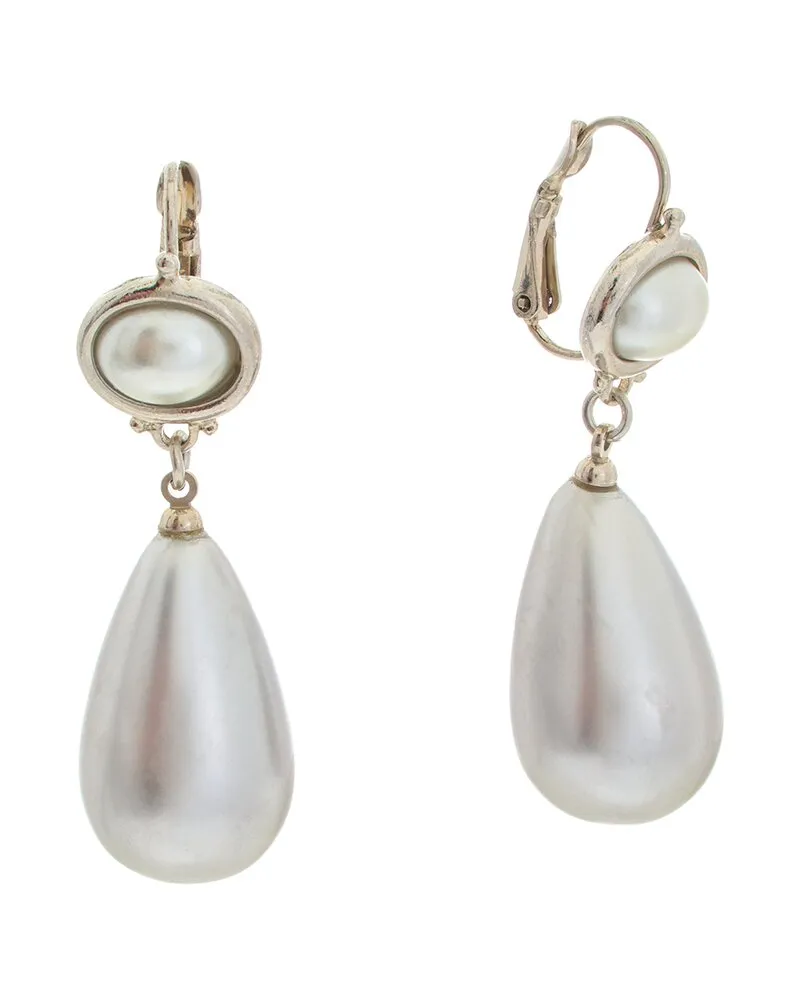 Kenneth Jay Lane 7-15mm Faux Pearl Dangle Earrings Nocolor