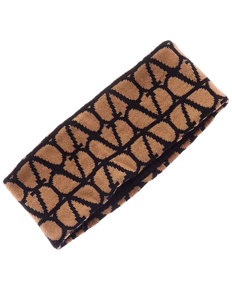 Valentino Garavani VLogo Cashmere Headband Brown
