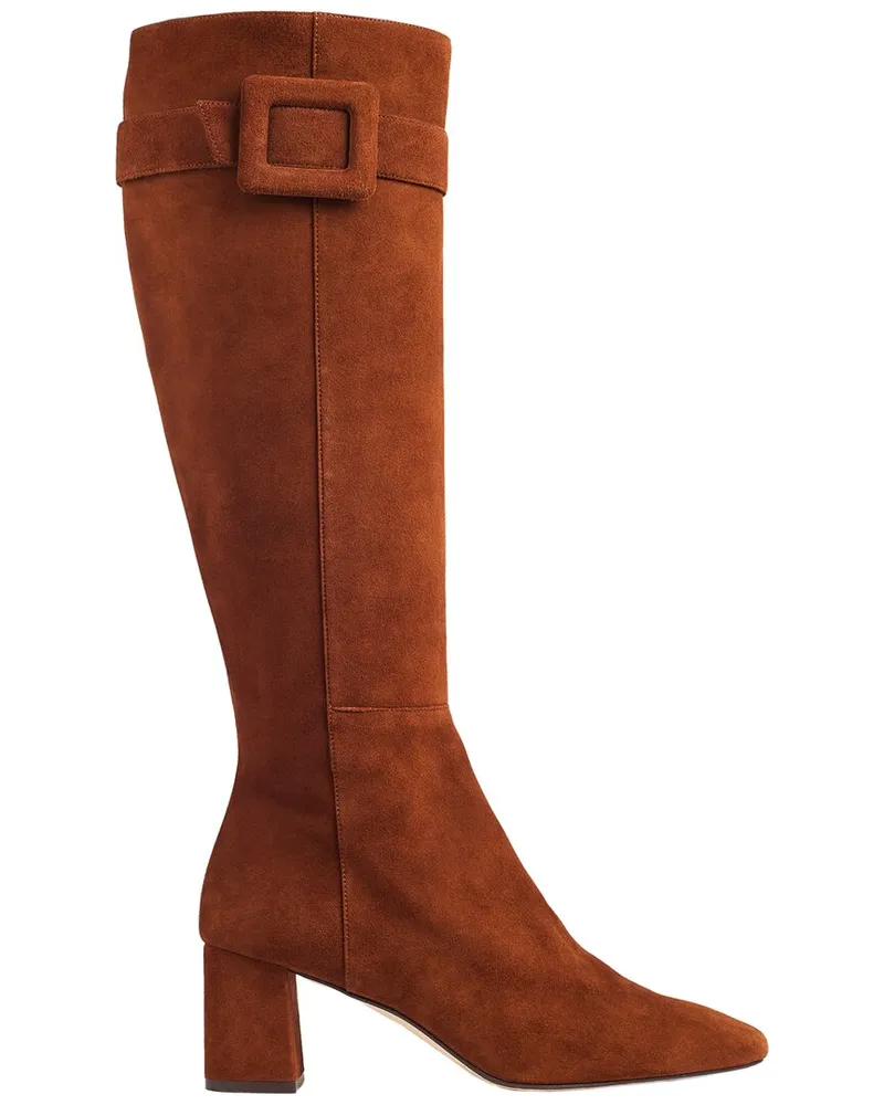 L.K.Bennett  L.K.Bennett Carlotta Leather Knee Boot Brown