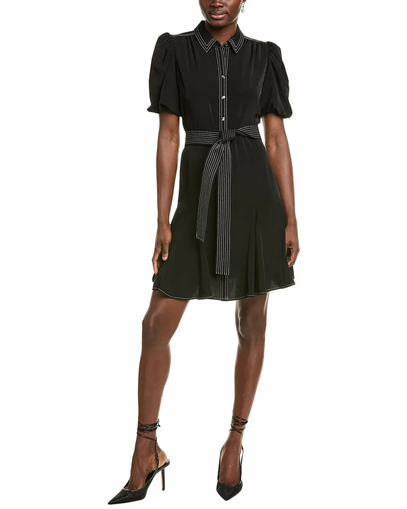 Karl Lagerfeld Ruffle Shirtdress Black