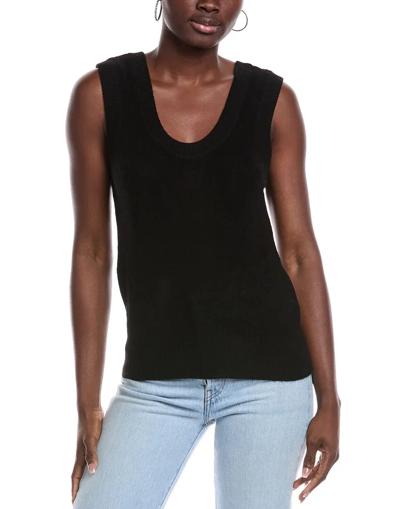 NAADAM Featherweight Cashmere Tank Black