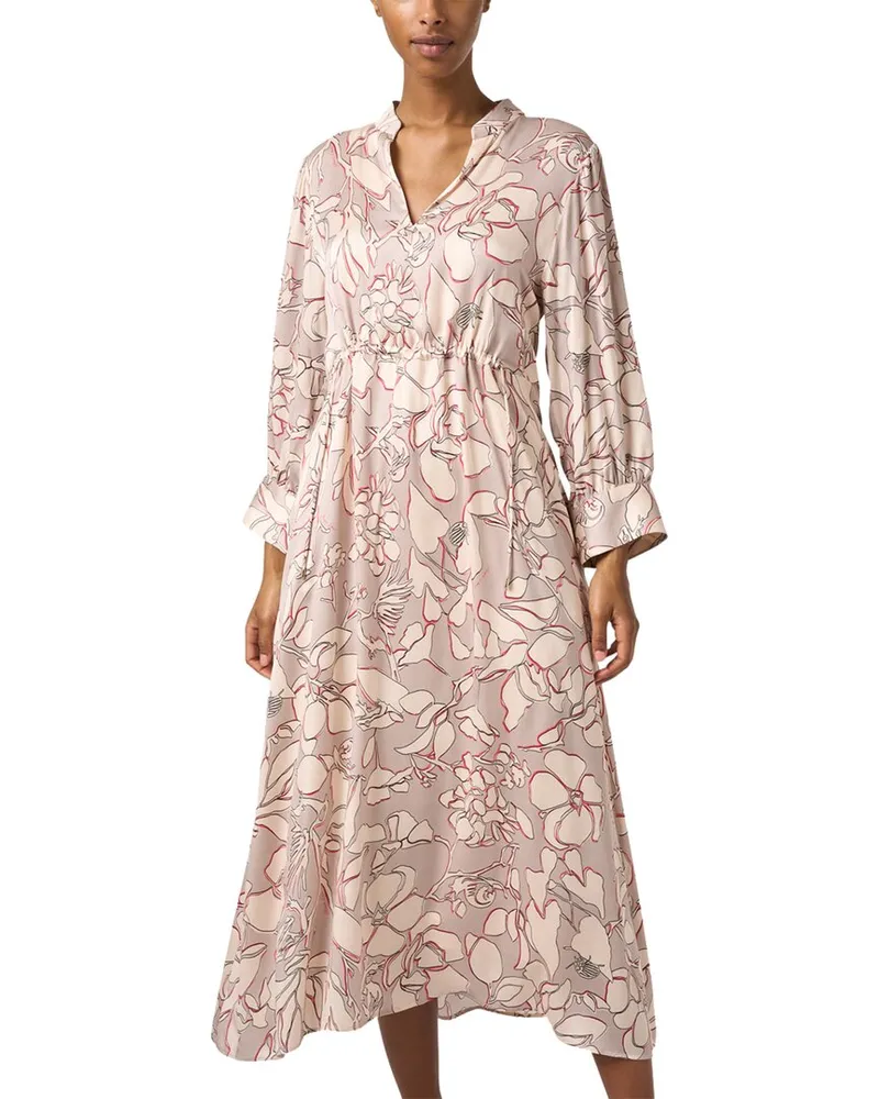 Marc Cain Floral Print Silk-Blend Dress Nocolor