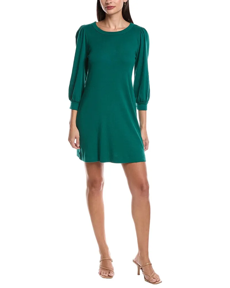 Michael Stars Sinclair Puff Sleeve T-Shirt Dress Green