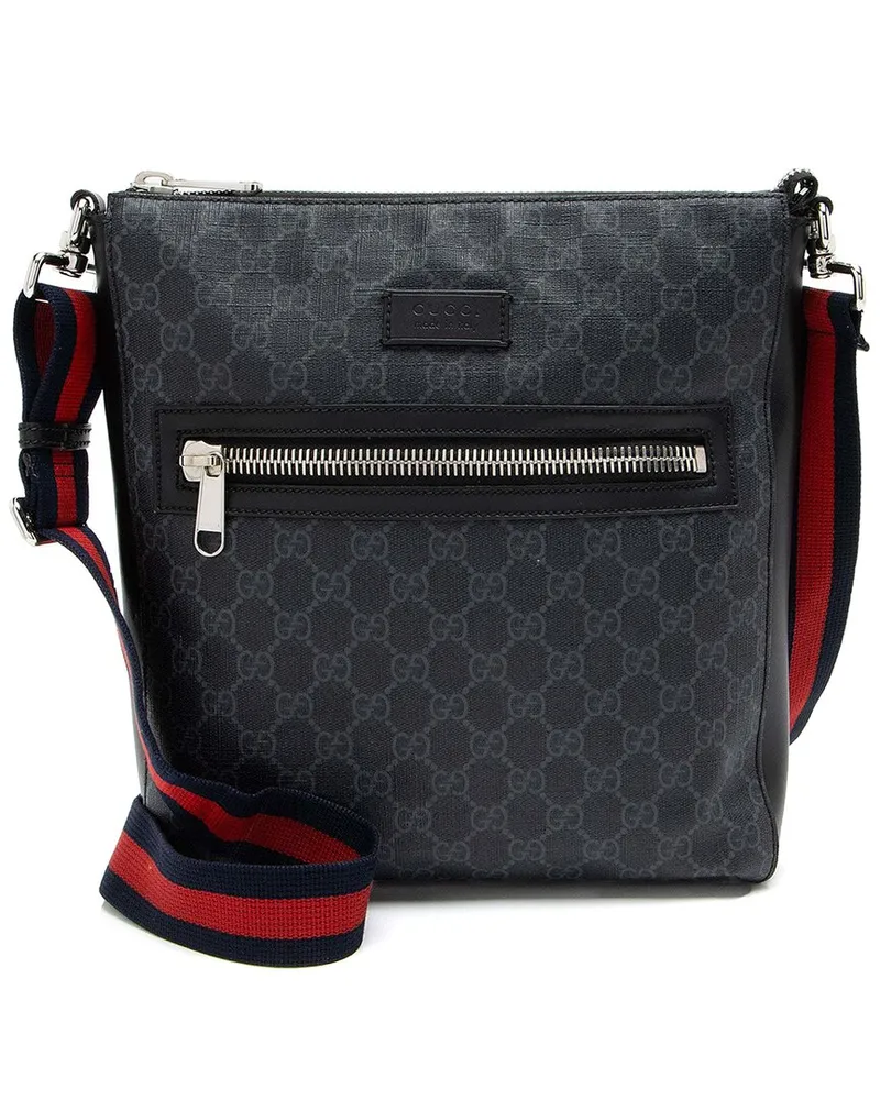 Gucci Black GG Supreme Canvas Medium Messenger (Authentic Pre-Loved Nocolor