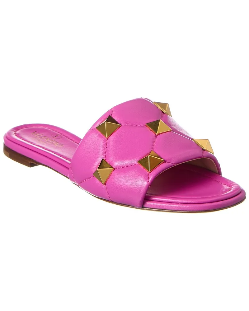 Valentino Garavani Roman Stud Leather Sandal Pink