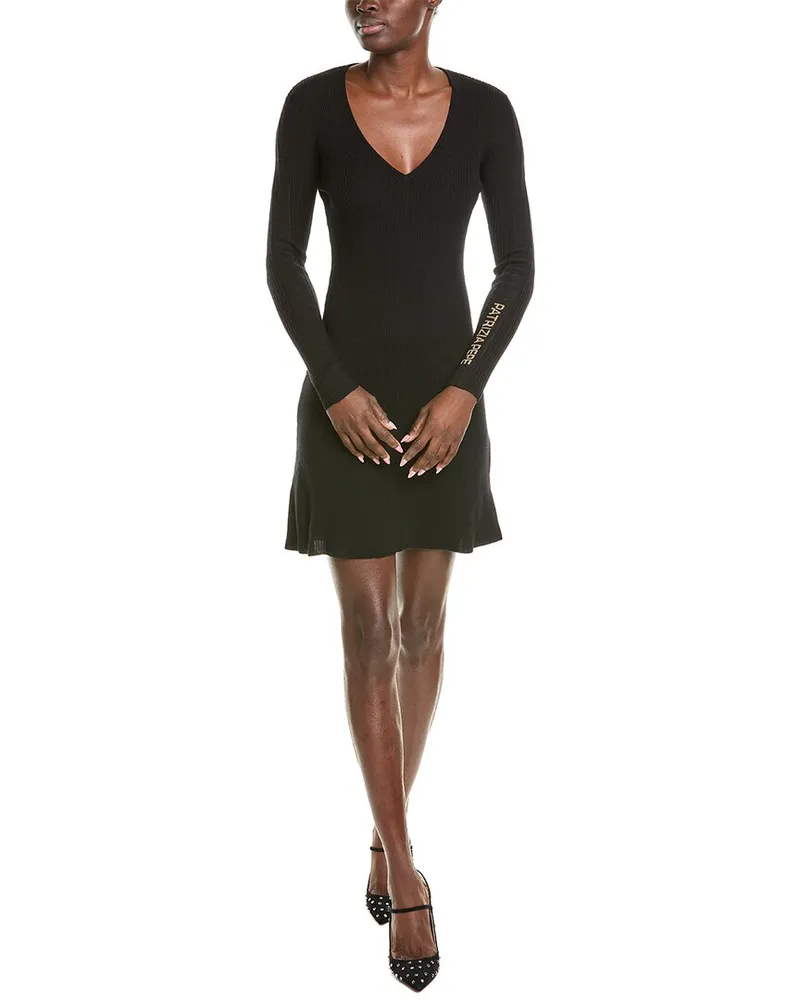 Patrizia Pepe Wool Sweaterdress Black