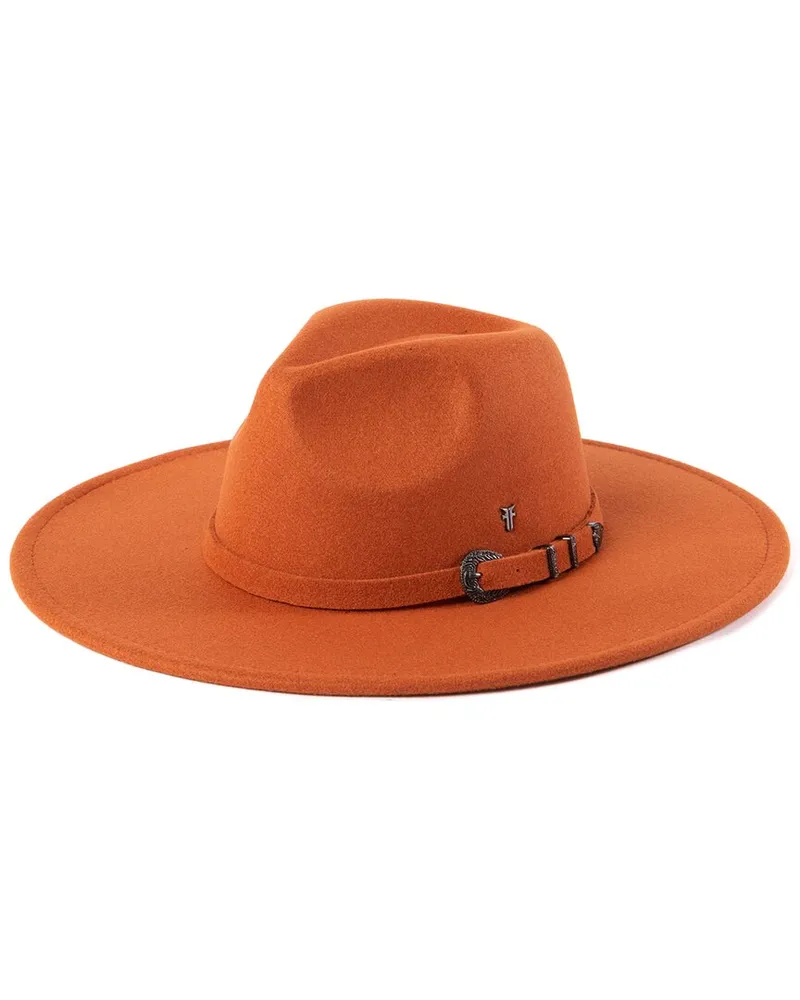 Frye Pinch Crown Fedora Red