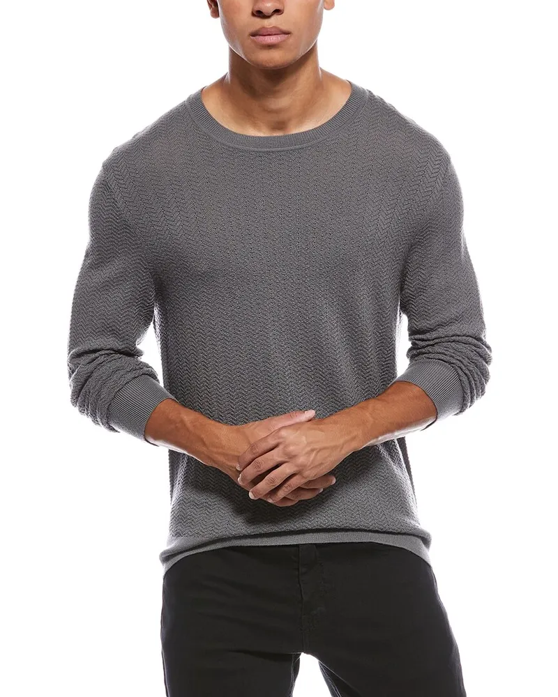 Theory Wool-Blend Crewneck Sweater Grey