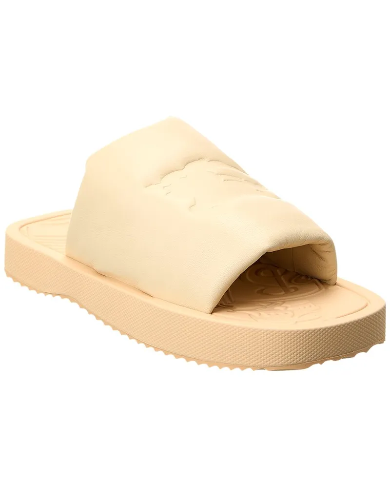 Burberry EKD Slab Leather Slide Yellow
