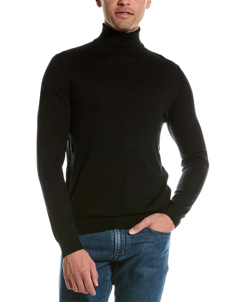 Reiss Caine Wool Turtleneck Sweater Black