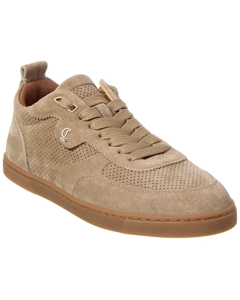 Christian Louboutin Tutti Rui Suede Sneaker Brown