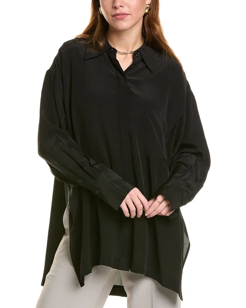 Equipment Emile Silk Shirt Black