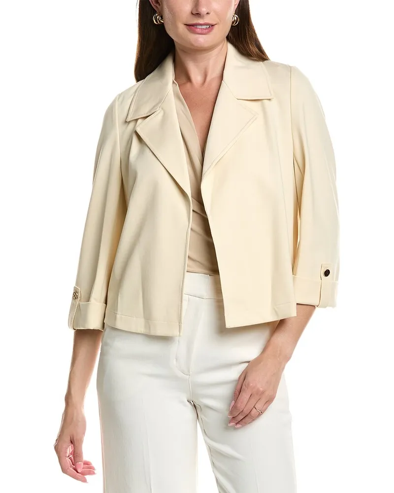 Anne Klein Drape Jacket White